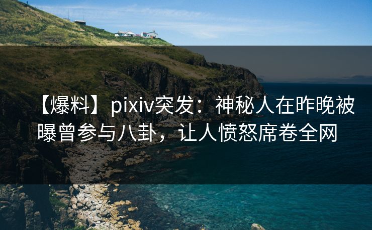 【爆料】pixiv突发：神秘人在昨晚被曝曾参与八卦，让人愤怒席卷全网